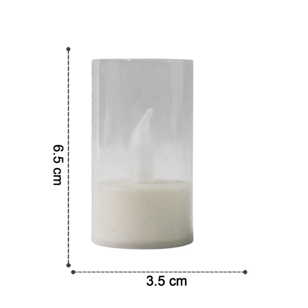 Flameless Candles with Transparent plastic Covers Set of 24 Pcs LED - Image 5