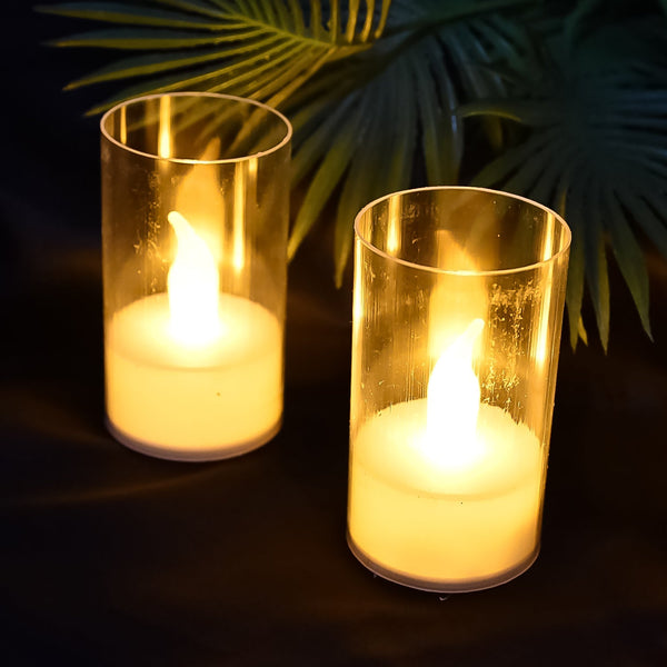 Flameless Candles with Transparent plastic Covers Set of 24 Pcs LED - Image 7