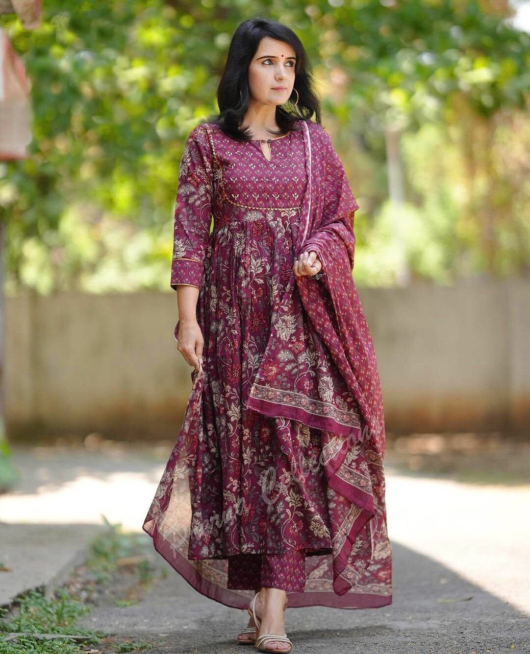 Fully Stiched Rayon Printed Kurti Pant Dupatta