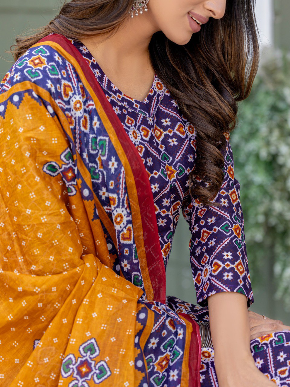 Fully Stiched Cotton Kurti Pant Dupatta - Image 5