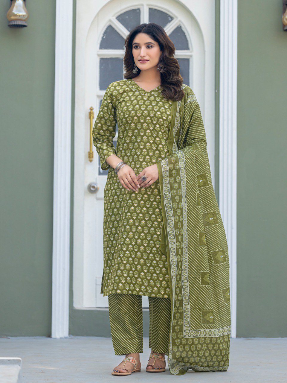 Fully Stiched Cotton Kurti Pant Dupatta