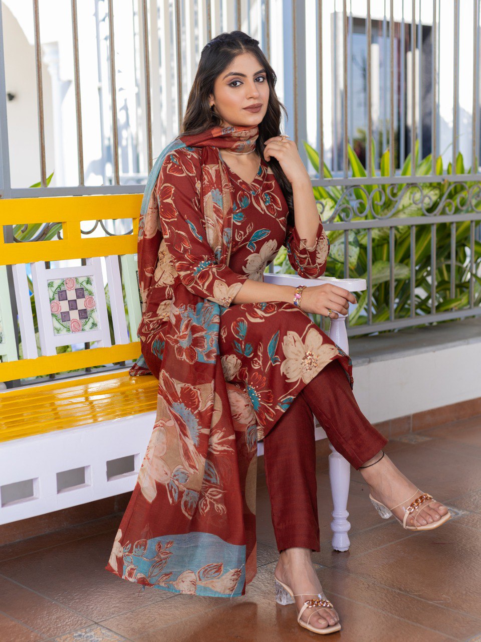 Fully Stiched Cotton Kurti Pant Dupatta - Image 7