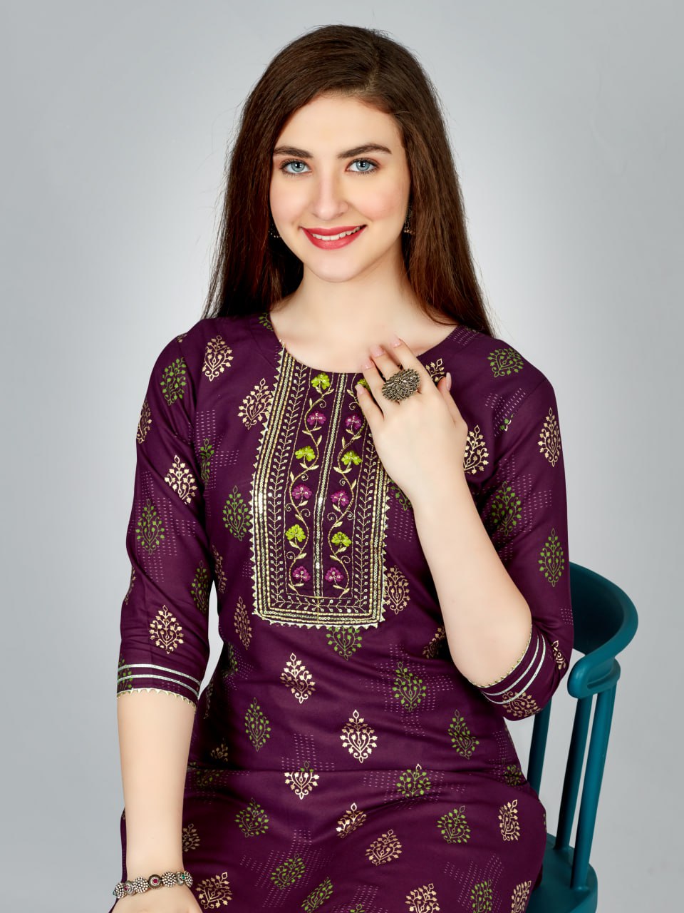 Fully Stiched Rayon 14 Kgs (Liva Approved) Kurti & Pant - Image 7