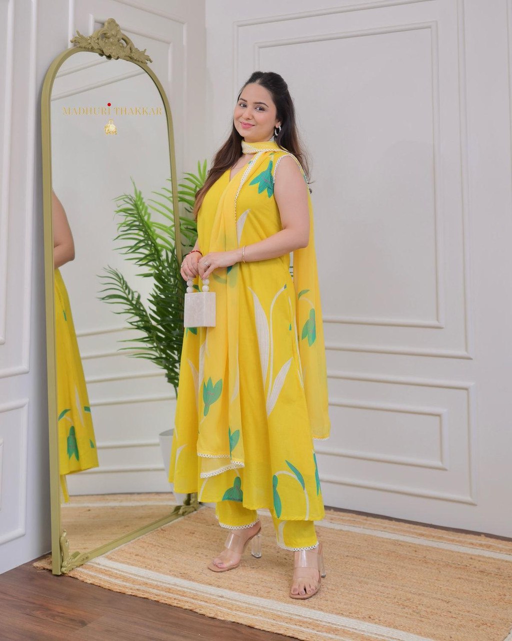 Fully Stiched Rayon Printed Kurti Pant Dupatta - Image 3
