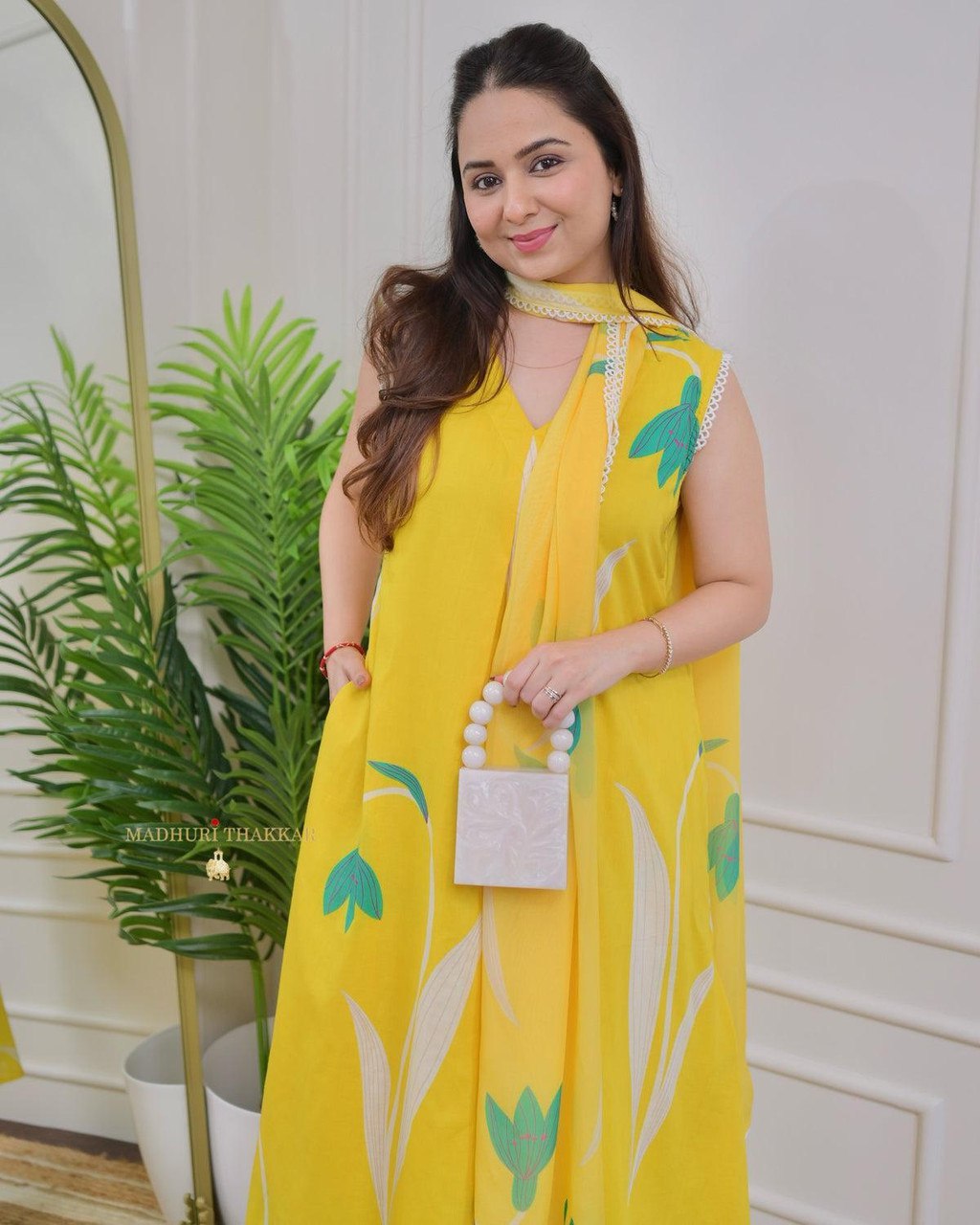 Fully Stiched Rayon Printed Kurti Pant Dupatta - Image 4