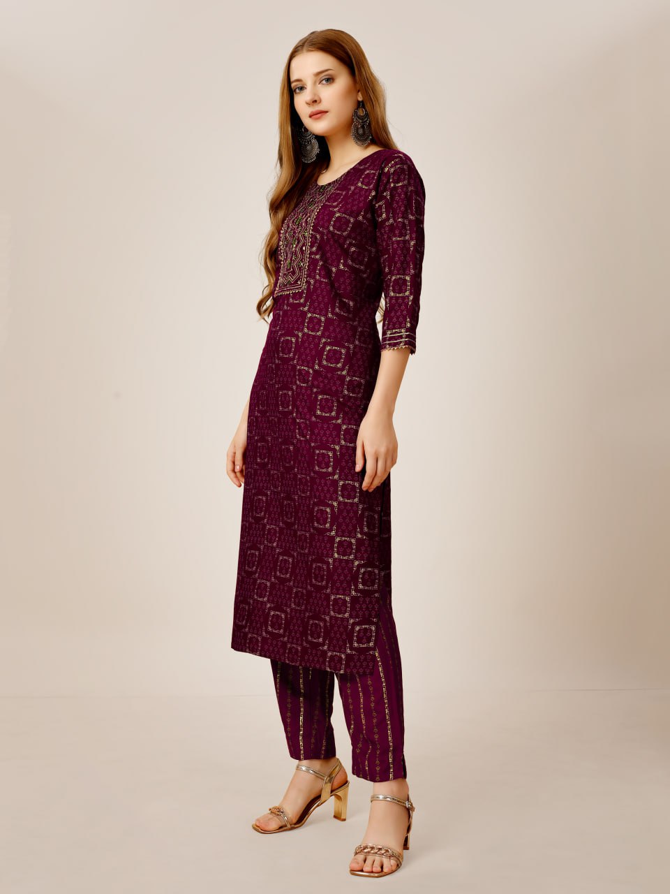 Fully Stiched Rayon 14 Kgs (Liva Approved) Kurti & Pant