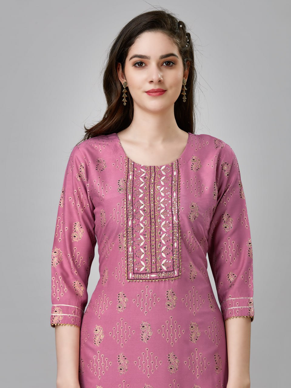 Fully Stiched Rayon 14 Kgs (Liva Approved) Kurti & Pant - Image 6