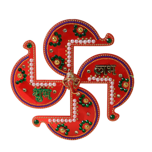 Acrylic Swastik Shubh Labh Wall Hanging (1 Pc) - Image 5