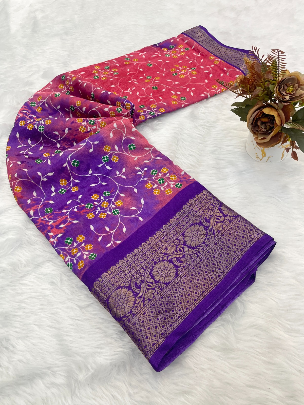 Dola silk soft smooth saree with beautiful design?