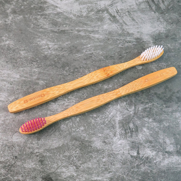Eco-Friendly Natural Bamboo Toothbrush with Medium Bristles (2 Pc) - Image 7