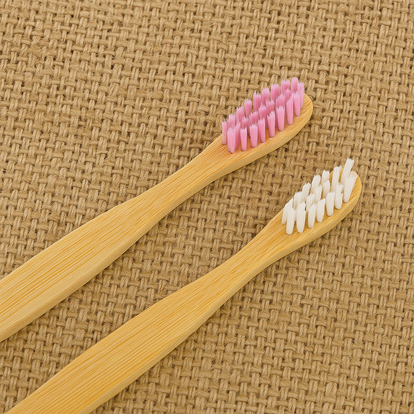 Eco-Friendly Natural Bamboo Toothbrush with Medium Bristles (2 Pc) - Image 4