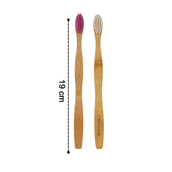 Eco-Friendly Natural Bamboo Toothbrush with Medium Bristles (2 Pc) - Image 5