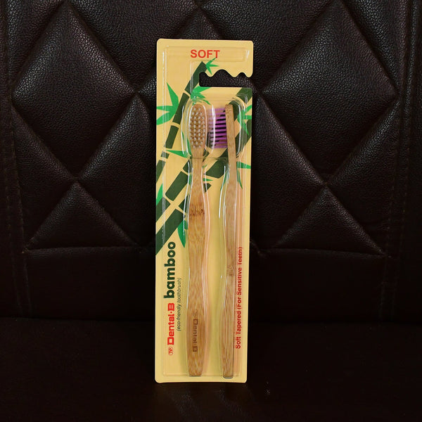 Eco-Friendly Natural Bamboo Toothbrush with Medium Bristles (2 Pc) - Image 2