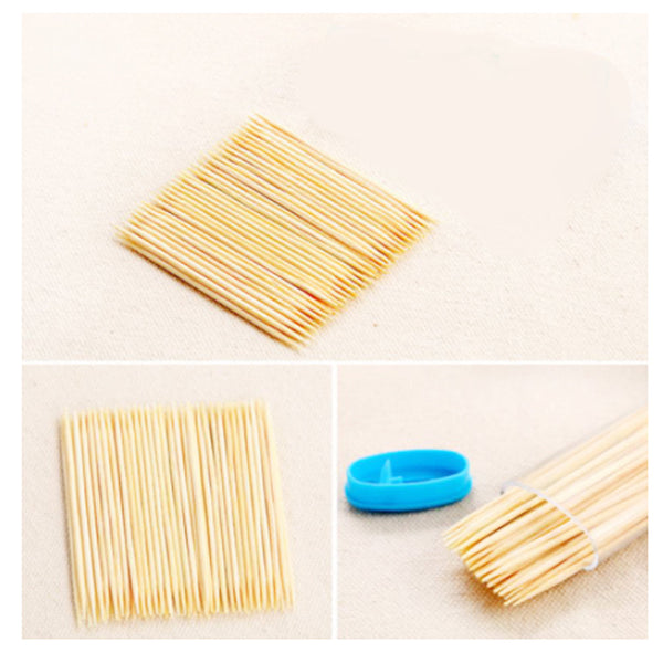 Bamboo Toothpicks with Dispenser Boxq - Image 2