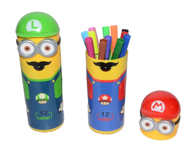 Minions Sketch Pen Set with Attractive Designed Case (Pack of 12) - Image 5