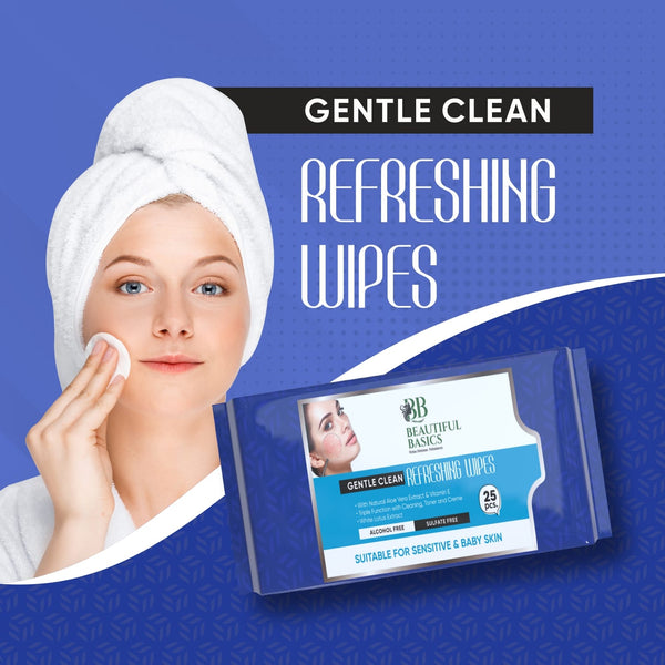 Beautiful Basics Dry & Sensitive Skin Face Wipes (2 Pkts x 50 Pcs Wipes) - Image 4