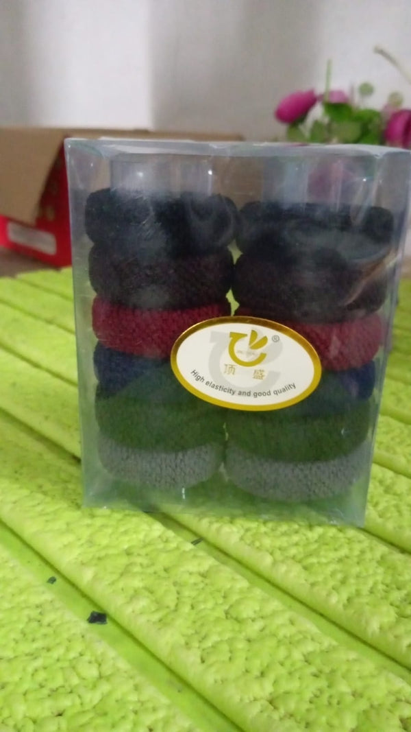 Tyre Shape Hair Rubber Bands Pack of 12 (Multicolour) - Image 2