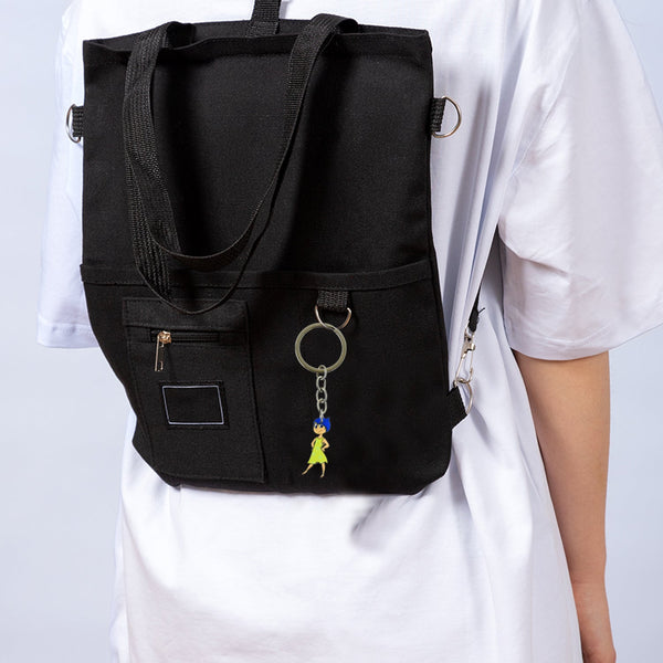 Cartoon Character Soft PVC Keychain with Haired Girl Design (1 Pc) - Image 3