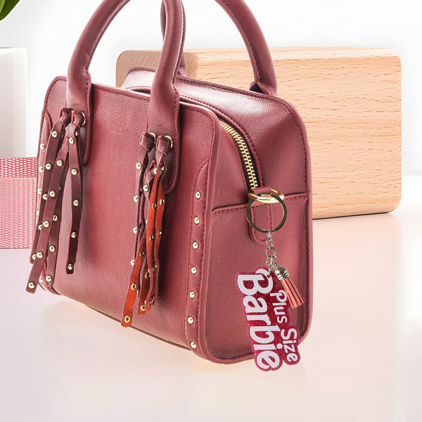 Text Keychain with Glitter Finish and Tassel Charm (1 Pc) - Image 7