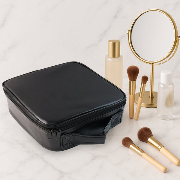 Black Premium LED Light Makeup Organizer Box (1 Pc) - Image 3