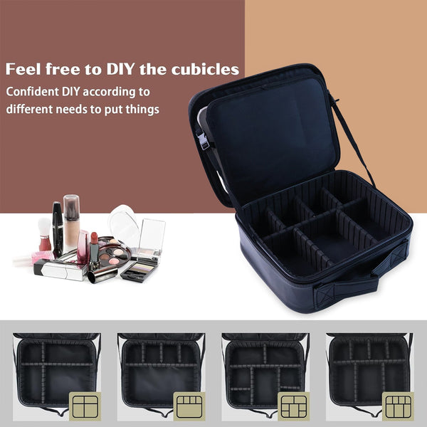 Black Premium LED Light Makeup Organizer Box (1 Pc) - Image 2