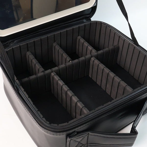 Black Premium LED Light Makeup Organizer Box (1 Pc) - Image 6