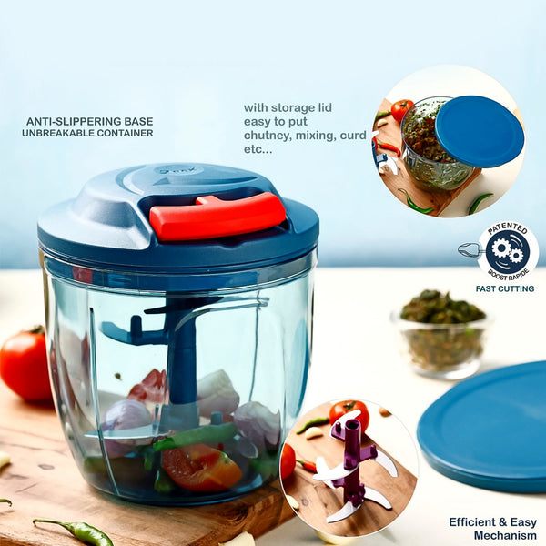 Apex Speed-X Hand-Powered Vegetable Chopper (1000 ML) - Image 5