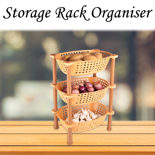 Multipurpose Plastic Storage Rack Organiser, Diwali - 3 pcs - Image 5