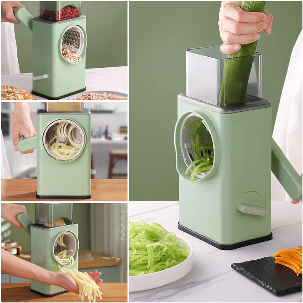 Stainless Steel Vegetable Chopper with 6 Blades - Kitchen Mandoline Slicer - Image 6