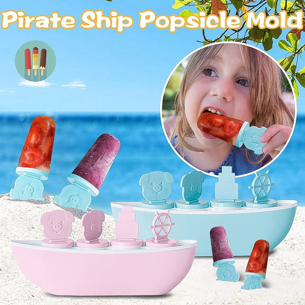 Creative Boat-Shaped Ice Cream Mould with Cute Piggy - Image 4