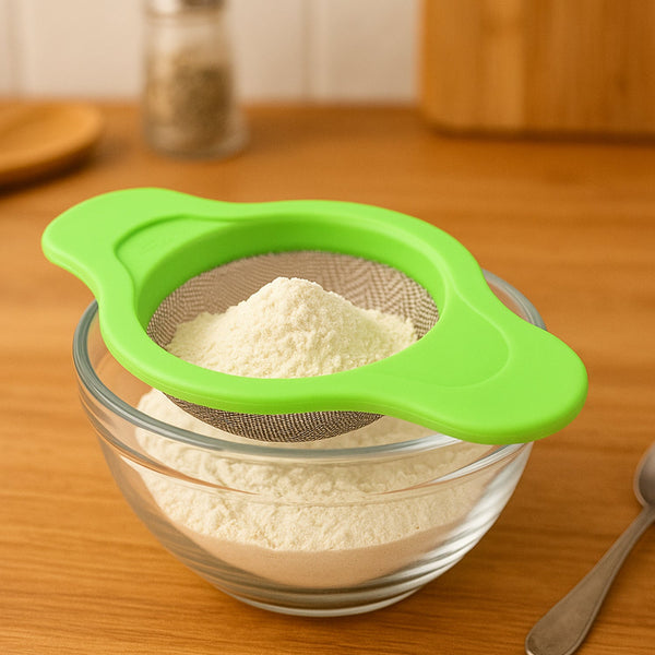 Supermom Stainless Steel Mesh Strainer with Dual Handle Plastic Frame (1 Pc) - Image 3