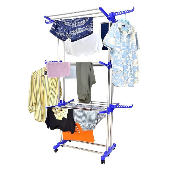 Foldable Stainless Steel Clothes Drying Stand Rack - Image 8