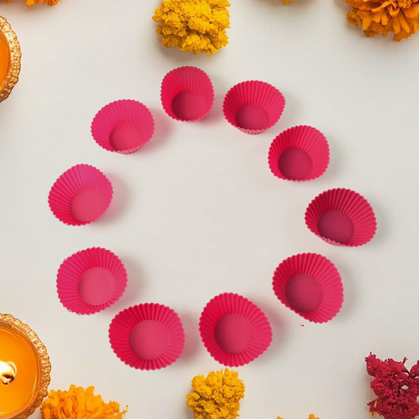 Silicone Cup Cake Mould (10 Pcs Set) - Image 6