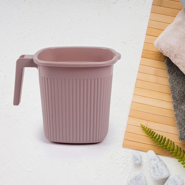 Plastic Square Bath Water Mug (4 Pc / 1000 ML / Mix Color) - Image 8