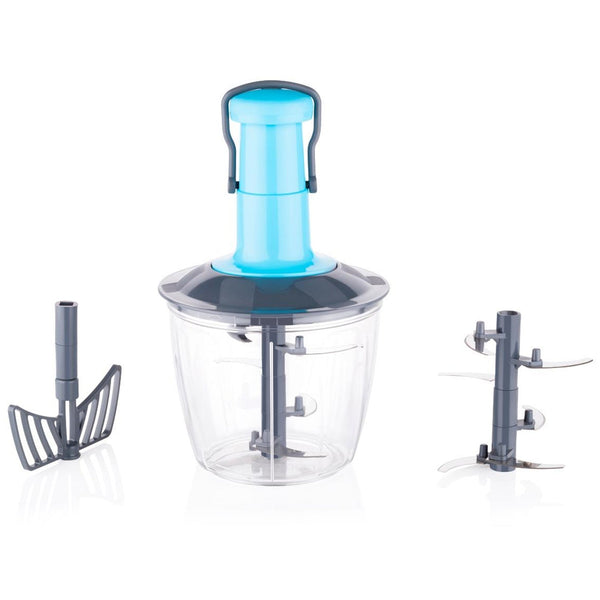 6 Blades Manual Hand-Press Vegetable Chopper (1100 ML / Mix Color) - Image 3