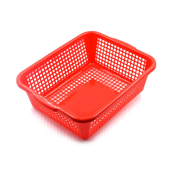 Multipurpose Drain Basket Shelves Fruit and Vegetable Washing Basket Rectangular Plastic Kitchen Sink Water Filter Basket (1Pc) - Image 4