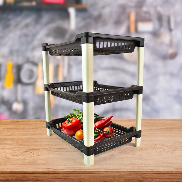 Apex Big Multi use Plastic Storage Rack – 3-Tier (1 Pc) - Image 3