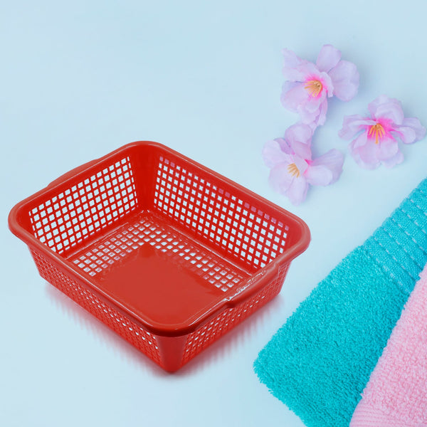 Multipurpose Drain Basket Shelves Fruit and Vegetable Washing Basket Rectangular Plastic Kitchen Sink Water Filter Basket (1Pc) - Image 3