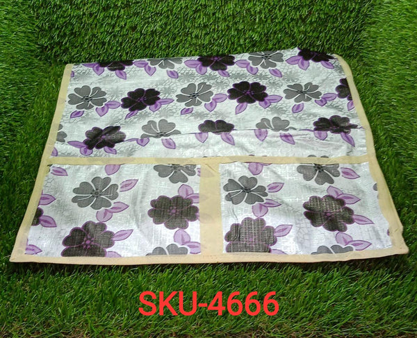 Microwave/Oven Top Cover with 4 Utility Pockets (Mix Design) - Image 2