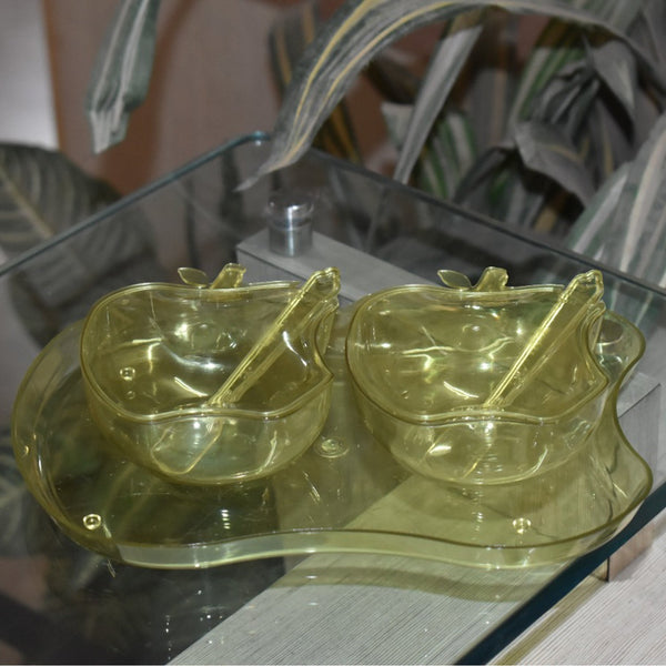 Apple Shape Tray Bowl Used For Serving Snacks And Various Food Stuffs. - Image 2