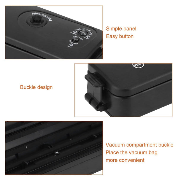 Vacuum Sealer Machine with 10 Bags, Automatic Hands-Free, Smart Food Preservation (1 Set) - Image 3