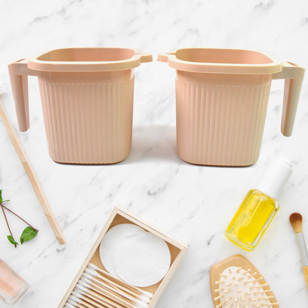 Plastic Square Bath Water Mug (4 Pc / 1000 ML / Mix Color) - Image 3