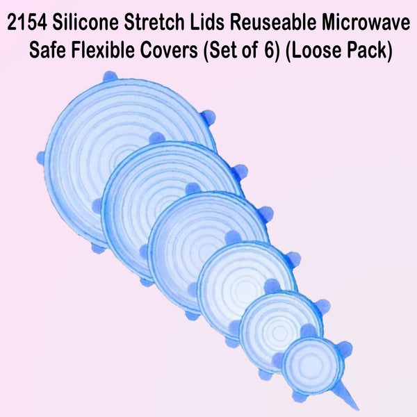 Silicone Stretch Lids Reuseable Microwave Safe Flexible Covers (Set of 6) (Loose Pack) - Image 8