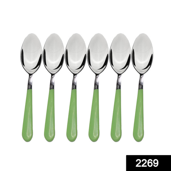Stainless Steel Spoon with Comfortable Grip Dining Spoon Set of 6 Pcs - Image 6