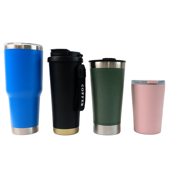 Premium Assorted Metal and Plastic Travel Mug Tumbler Cup (1 Pc / Mixed Design) - Image 4