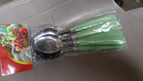 Stainless Steel Spoon with Comfortable Grip Dining Spoon Set of 6 Pcs - Image 2