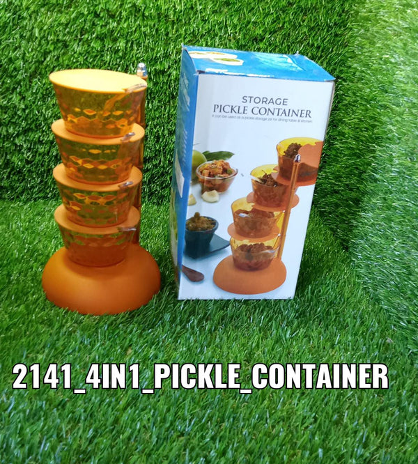 4 in 1 Multipurpose 360 Degree Rotating Pickle Rack Container for Kitchen - Image 2