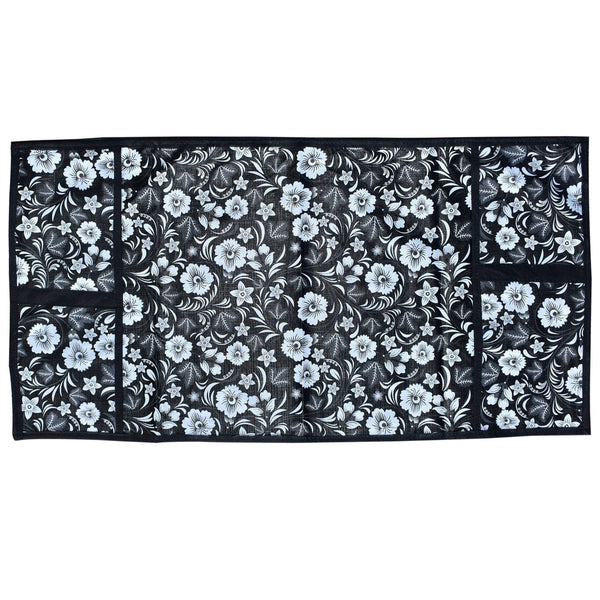 Microwave/Oven Top Cover with 4 Utility Pockets (Mix Design) - Image 4