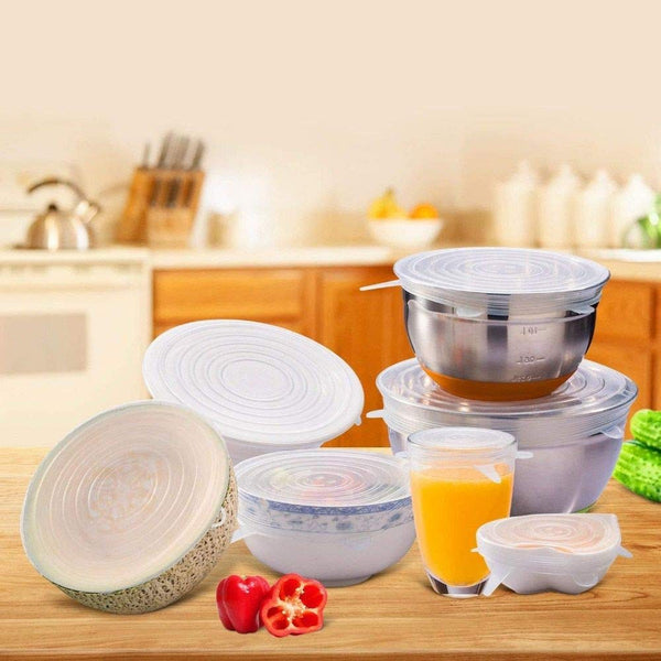 Silicone Stretch Lids Reuseable Microwave Safe Flexible Covers (Set of 6) (Loose Pack) - Image 3