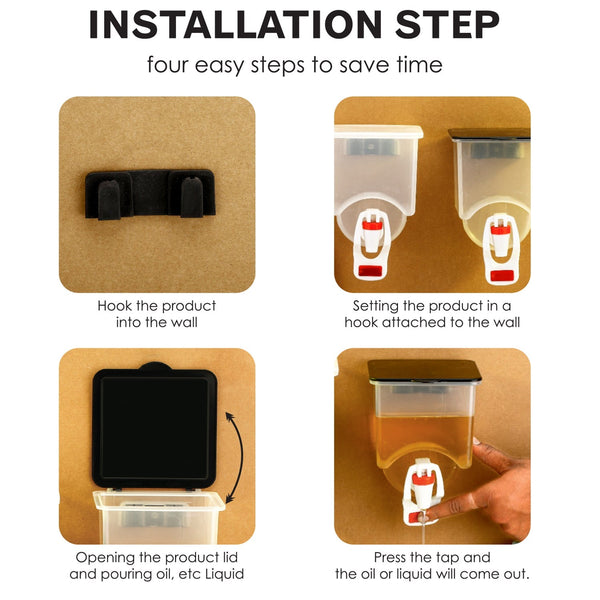 Wall Mounted Oil Dispenser Bottle (1100ml Approx) - Image 5